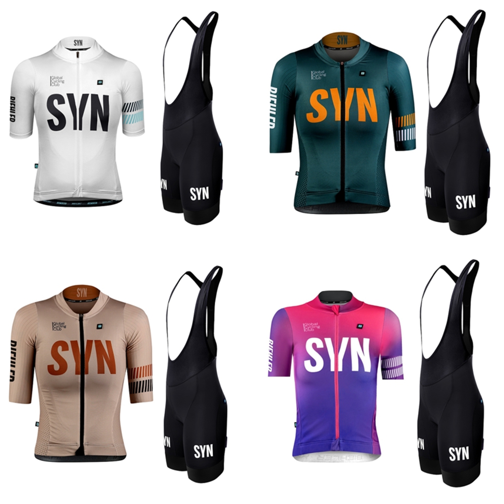 Cycling Bib Shorts - シンジケートチーム-女性用サイクリングセット,半袖ジャージとビブショーツ,プロのレーシングバイクウェア,サマースーツ
