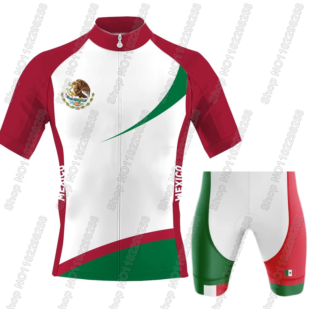 2025 メキシコ代表チームサイクリングジャージセット夏メキ - Cycling Gear Jersey のレビューと価格