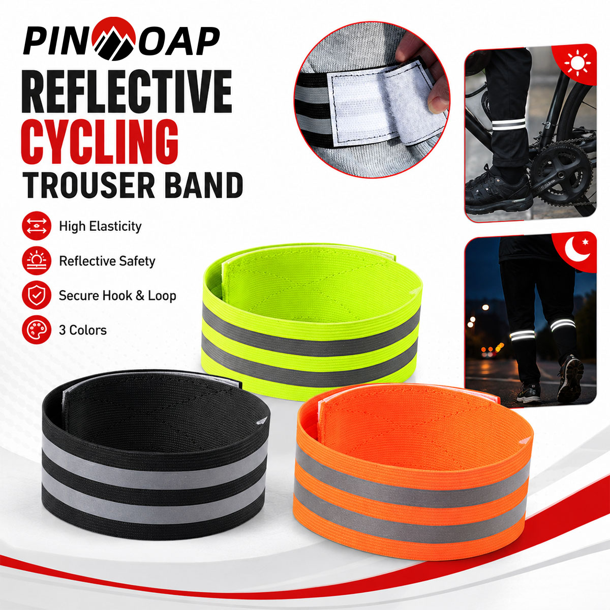 PINMOAP 1/2個 自転車用パンツレッグストラップ 反 - Cycling Gear Brands のレビューと価格